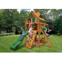 Gorilla Chateau Tower Treehouse Cedar Wood Swing Set Kit w/ Amber Posts - Amber 