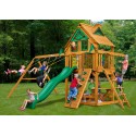 Gorilla Chateau Treehouse Cedar Wood Swing Set Kit w/ Amber Posts - Amber (01-0050-AP)