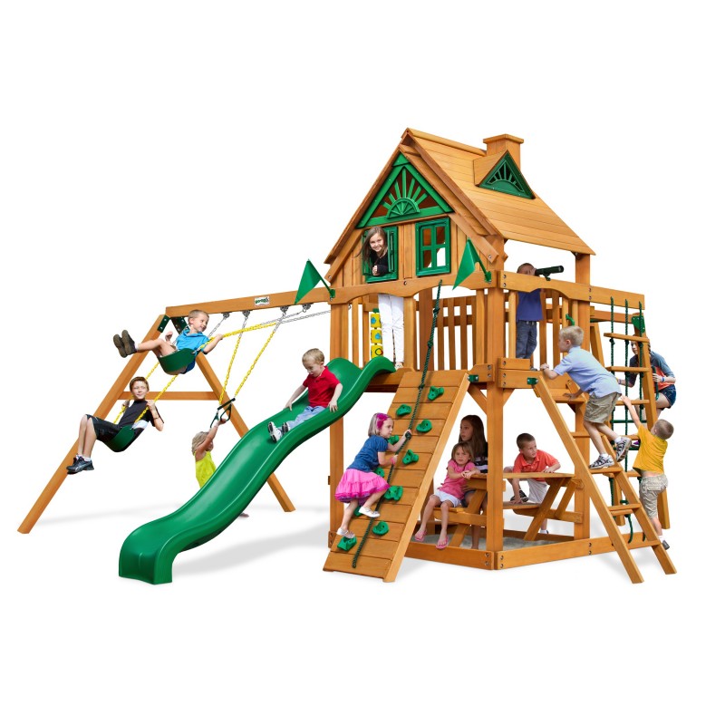 Gorilla Navigator Treehouse Cedar Wood Swing Set - Amber (01-0056-AP)