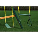 Gorilla Mountaineer Clubhouse Cedar Wood Swing Set Kit  w/ Amber Posts and Deluxe Green Vinyl Canopy - Amber (01-0033-AP-1)