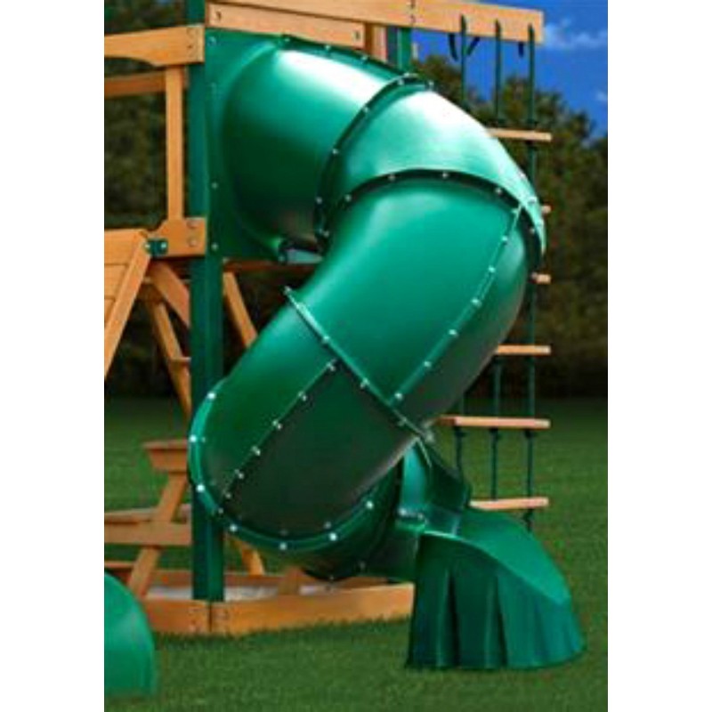 Gorilla Pioneer Peak Treehouse Cedar Wood Swing Set Kit w/ Fort Add-On &  w/ Amber Posts - Amber (01-0070-AP)