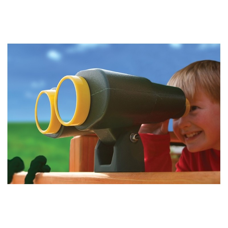 Gorilla Great Skye II Cedar Wood Swing Set Kit w/ Amber Posts & Sunbrella Canvas Forest Green Canopy - Amber (01-0031-AP-2)