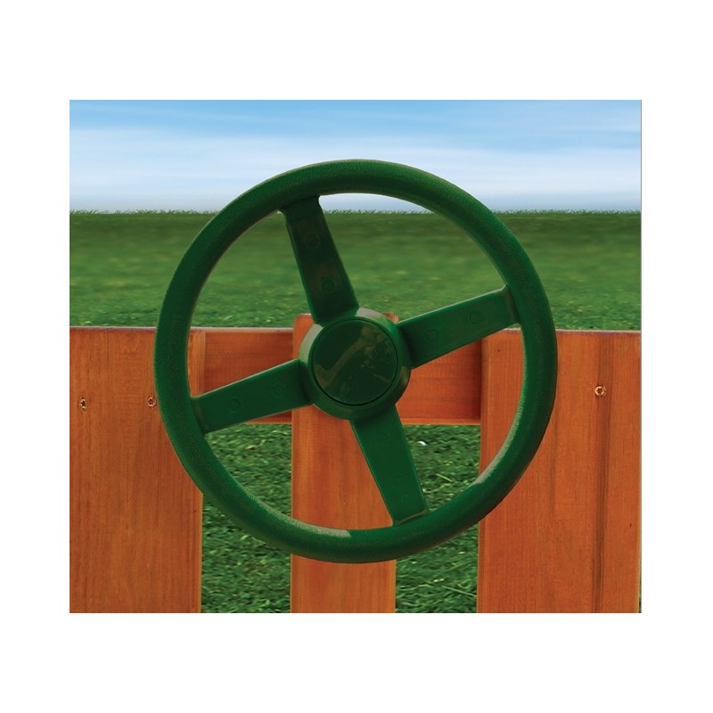 Gorilla Treasure Trove II Cedar Wood Swing Set Kit w/ Amber Posts & Sunbrella® Forest Green Canopy  - Amber (01-1034-AP-2)