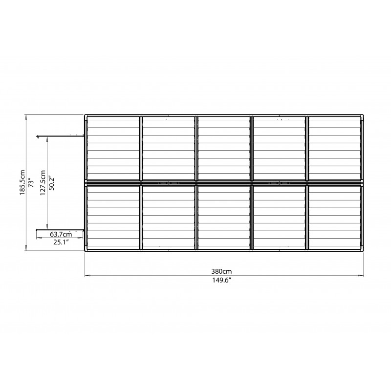 Palram - Canopia 6x12 Skylight Storage Shed Kit - Tan (HG9612T)