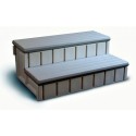 Blue Wave Gray Side Step Spa w/ Storage - Gray (NP5653)