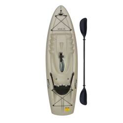 Lifetime 8.5 ft Hydros Angler Kayak w/ Paddle & Rod Holders - Sandstone (90610)