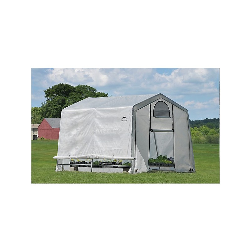 ShelterLogic 10x10x8 ft Rib Peak Style Greenhouse Translucent - Black (70652)