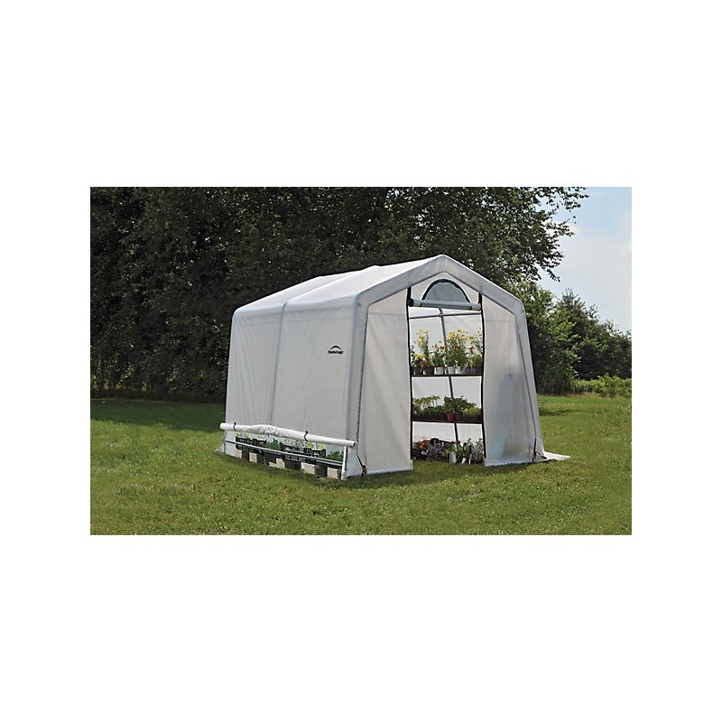 ShelterLogic 10x10x8 ft Rib Peak Style Greenhouse Translucent - Black (70652)