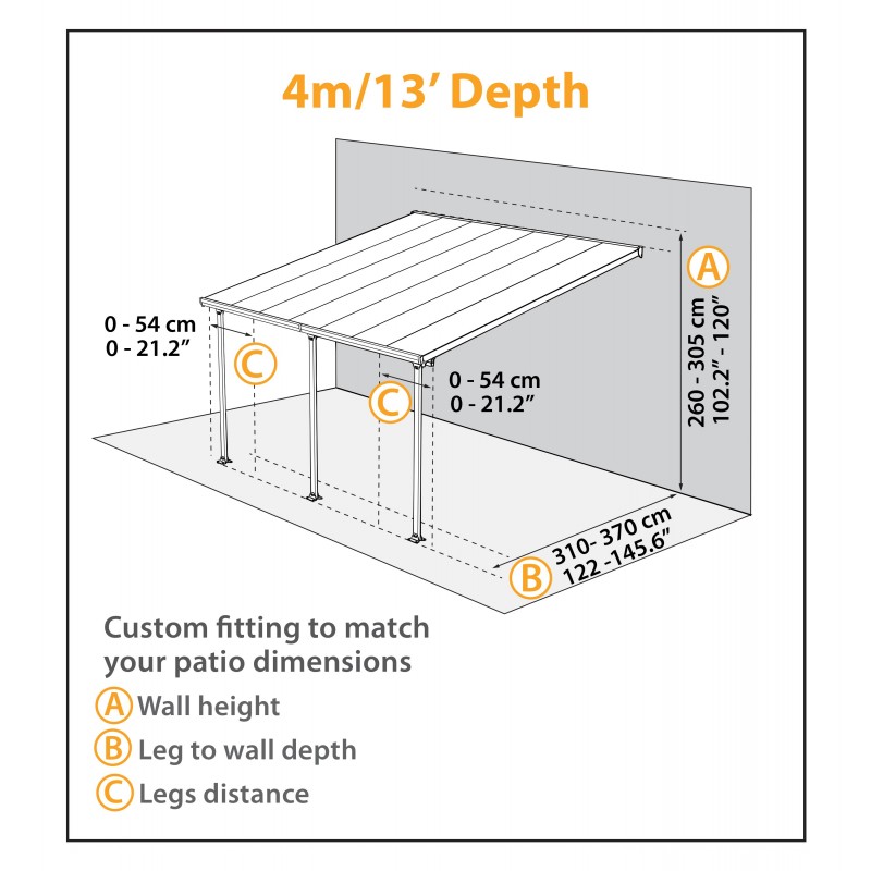 Palram 13x26 Feria Carport Kit - White (HG9141)