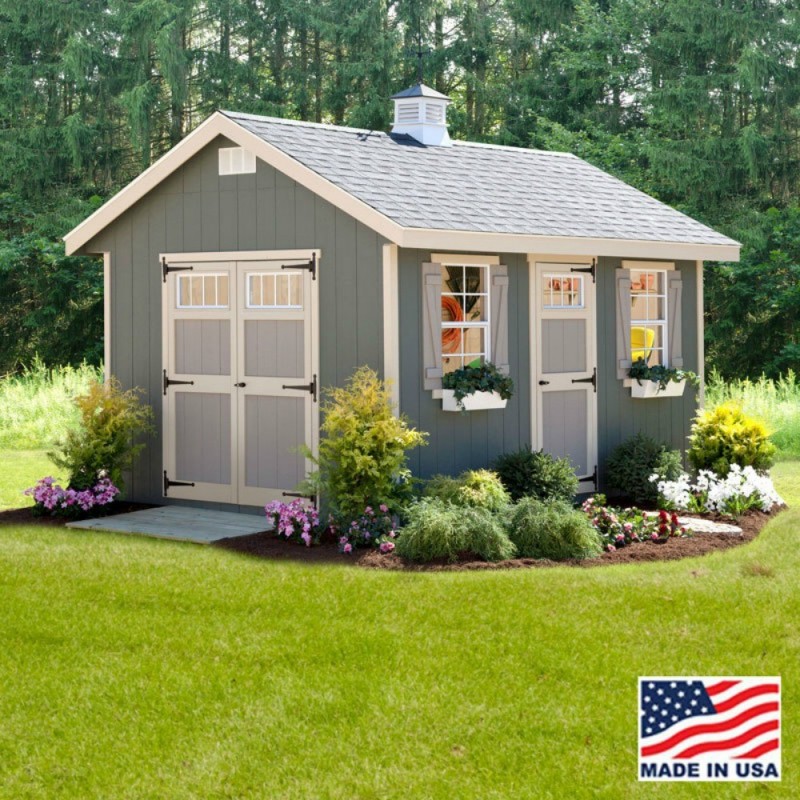 ez-fit riverside 10x20 wood shed kit ez_riverside1020