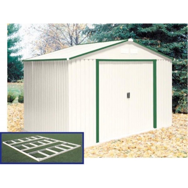 DuraMax 10x8 DelMar Metal Storage Shed w/ Floor Kit 