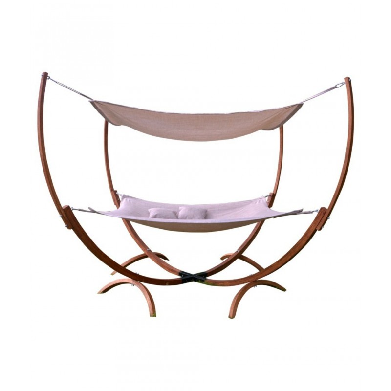 Leisure Season Square Hammock Stand With Hammock & Canopy (SHWC112)