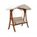 Leisure Season Wooden Swing Seater with Canopy (WSWC102)