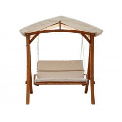 Leisure Season Wooden Swing Seater with Canopy (WSWC102)