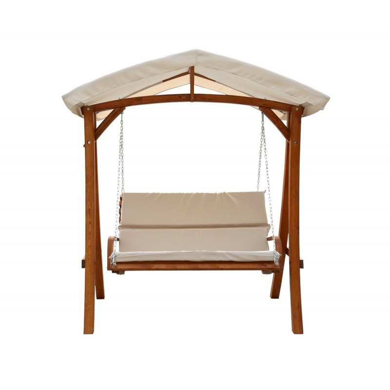 Leisure Season Wooden Swing Seater with Canopy (WSWC102)