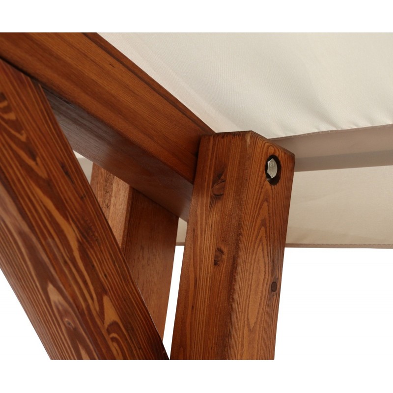 Leisure Season Wooden Swing Seater with Canopy (WSWC102)