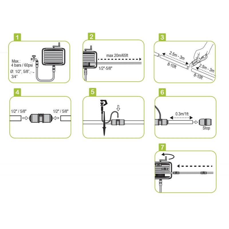 ELGO 6 Micro Sprinklers Set - For Garden Hose (ELSP20)