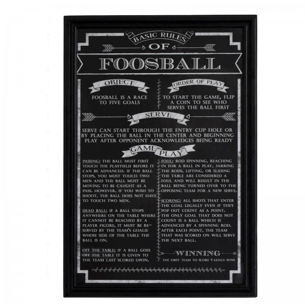 Games &gt; Foosball Tables &gt; Carmelli Foosball Game Rules Wall Art 