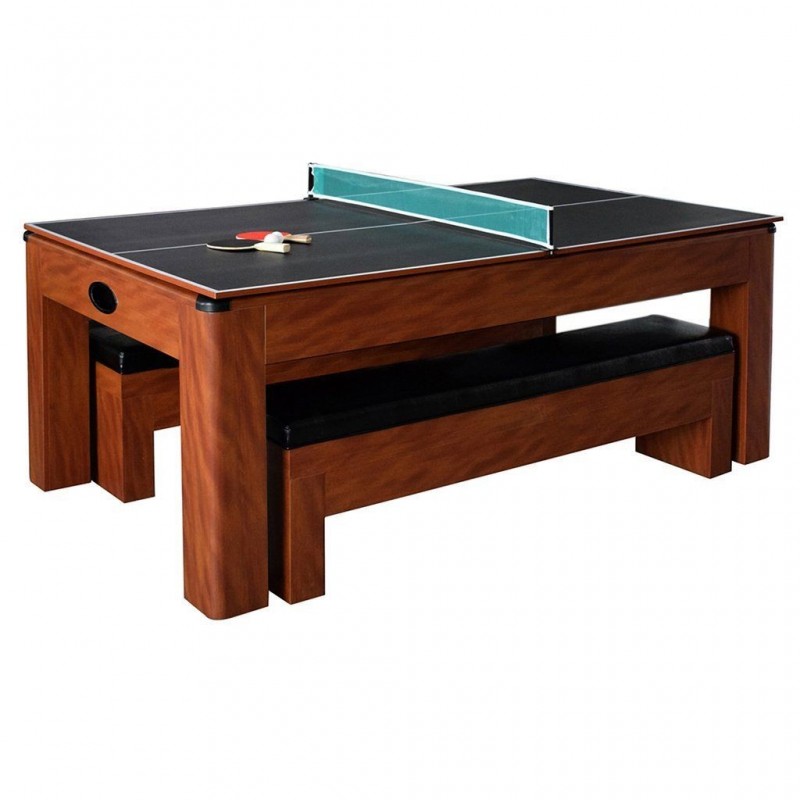 Carmelli Sherwood 7ft Air Hockey/Tennis Table with Benches (NG2422H)