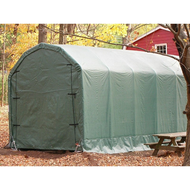 Rhino Shelter Barn -12'W x 20'L x 12'H - Gray (model PB122012BGY)