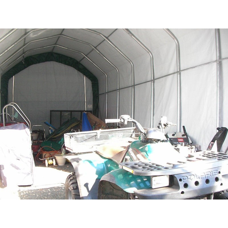 Rhino Shelter Barn -12'W x 20'L x 12'H - Gray (model PB122012BGY)