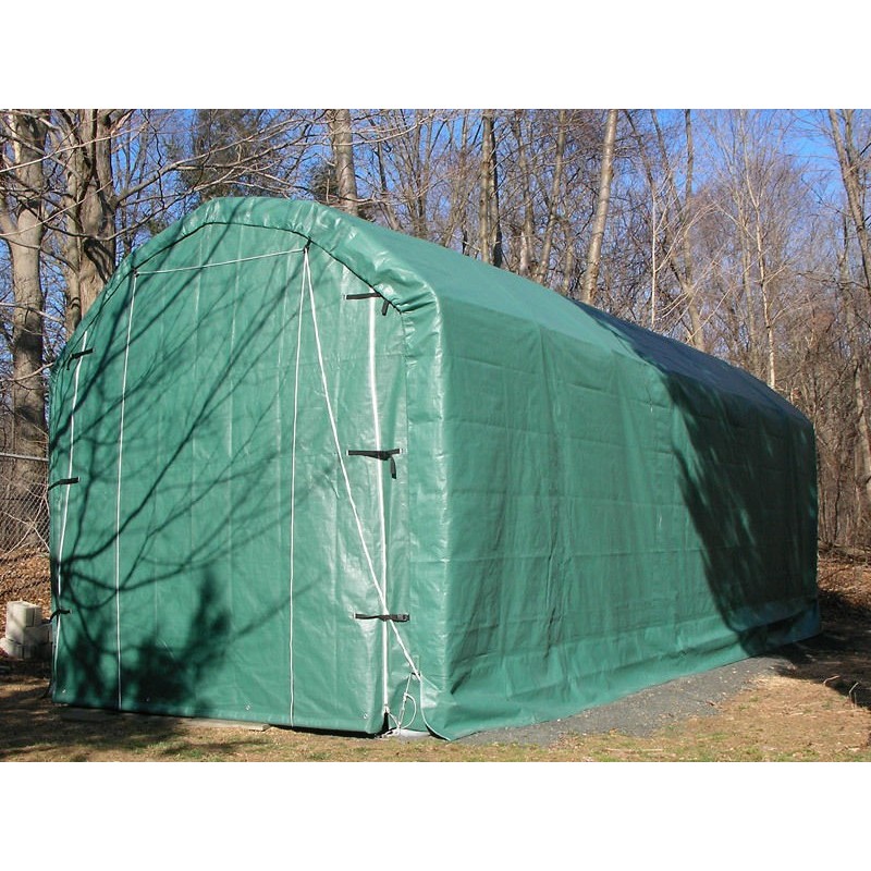 Rhino 12'W x 20'L x 12'H Shelter Barn - Green (model PB122012BGN)