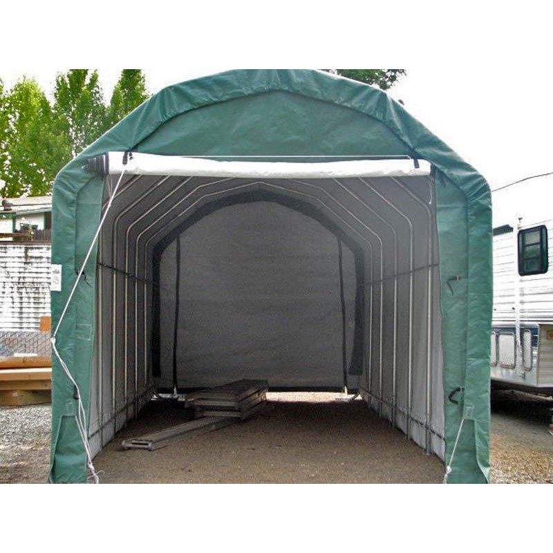 Rhino 12'W x 20'L x 12'H Shelter Barn - Green (model PB122012BGN)