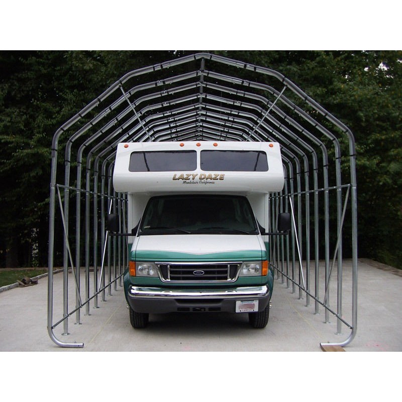 Rhino 12'W x 20'L x 12'H Shelter Barn - Green (model PB122012BGN)