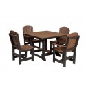 Little Cottage Co. Heritage 44x44 Dining Table w/ 4 Chairs (LCC-186)
