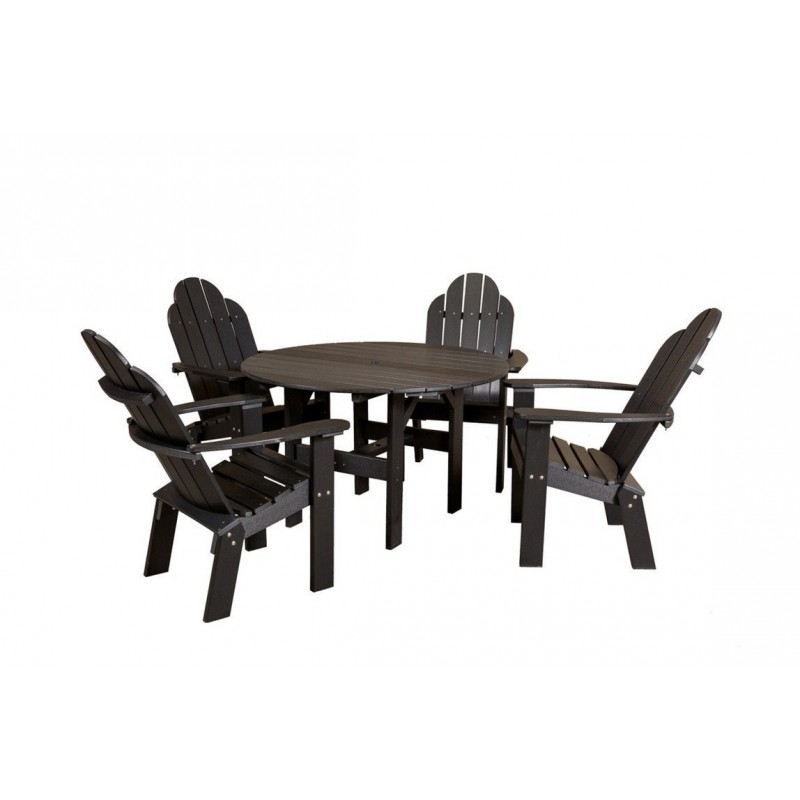 Little Cottage Co. 46" Round Dining Table w/4 Dining Deck Chairs (LCC-280)