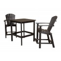 Little Cottage Co. Classic High 34" sq Patio Dining Table 2-26" Chairs (LCC-288)