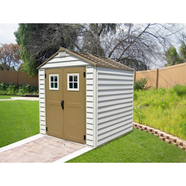 duramax 7x7 storemax vinyl shed w/ foundation kit 30315