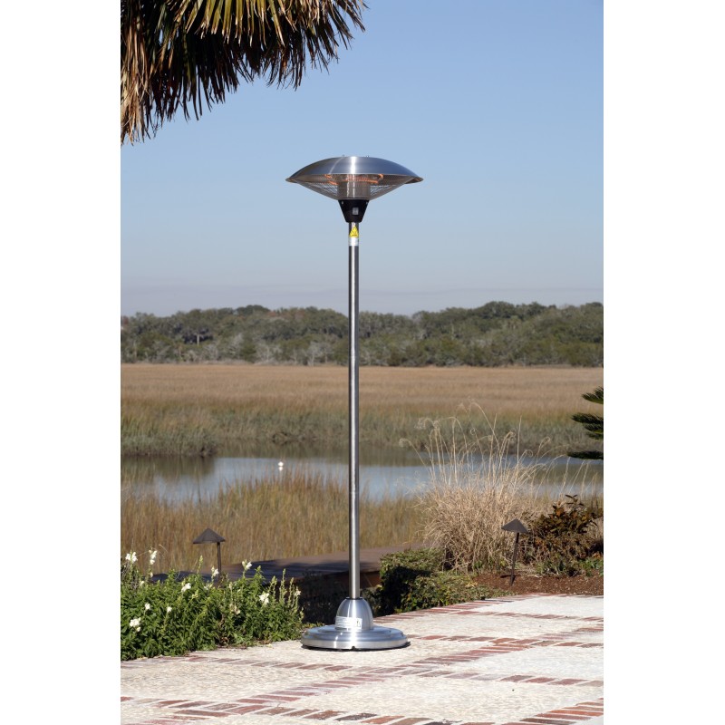 Fire Sense Stainless Steel Floor Standing Round Halogen Patio Heater (60402)