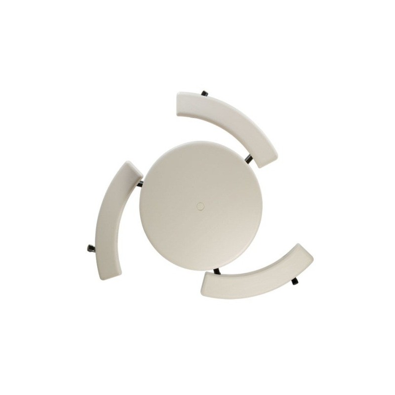 Lifetime 44 in. Round Picnic Table with Swing-Out benches 4 Pack (Almond) 42127