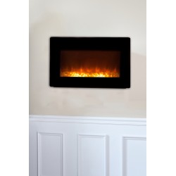 Fire Sense Black Wall Mounted Electric Fireplace (60757)