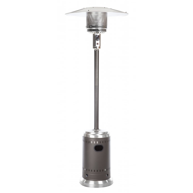Fire Sense Mocha And Stainless Steel Commercial Patio Heater (61185)