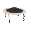 Fire Sense Cast Iron Rim Stone Finish Fire Pit (02115)