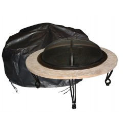Fire Sense Large Outdoor Round Fire Pit Vinyl Cover (02126)