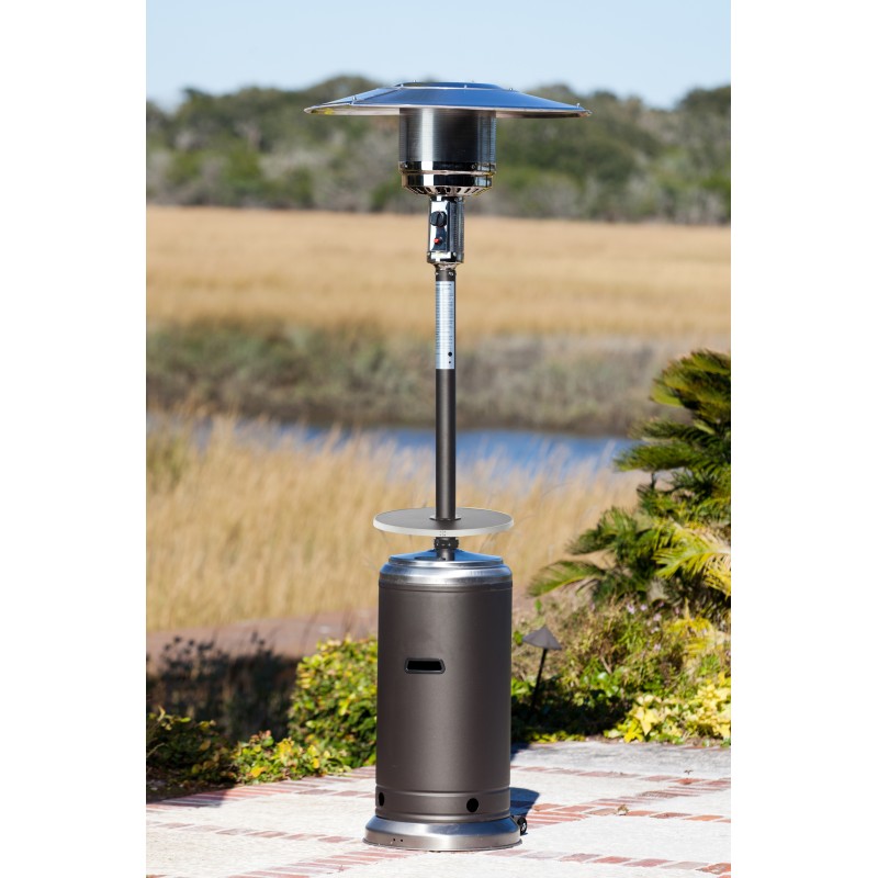 Fire Sense Mocha And Stainless Steel Standard Series Patio Heater With Adjustable Table (61734) Fire Sense Mocha And Stainless Steel Standard Series Patio Heater With Adjustable Table (61734)
