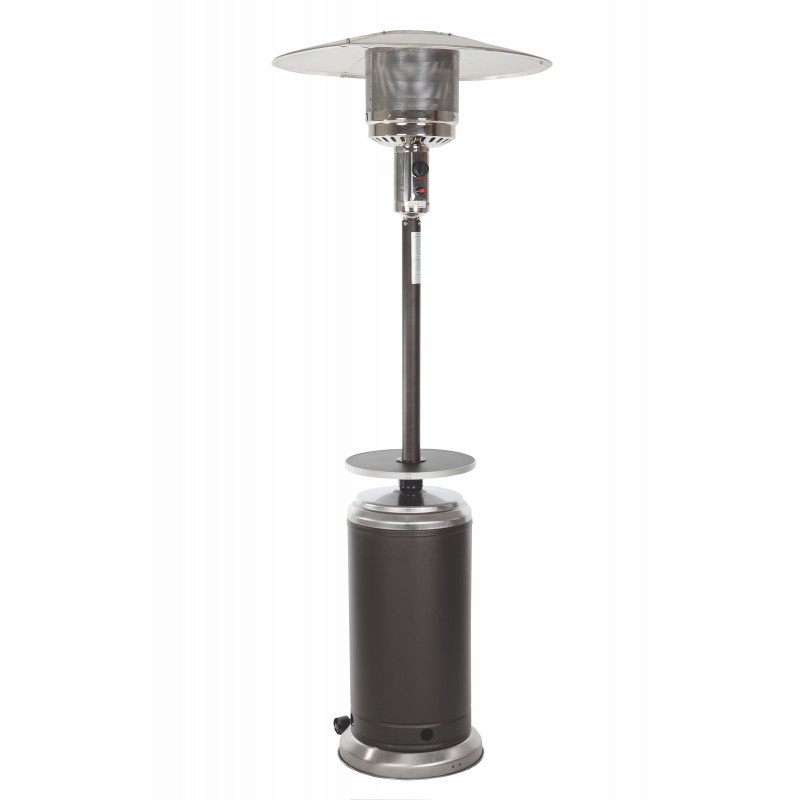 Fire Sense Mocha And Stainless Steel Standard Series Patio Heater With Adjustable Table (61734) Fire Sense Mocha And Stainless Steel Standard Series Patio Heater With Adjustable Table (61734)