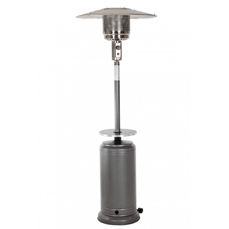 Fire Sense Hammered Silver Standard Series Patio Heater With Adjustable Table (61733)