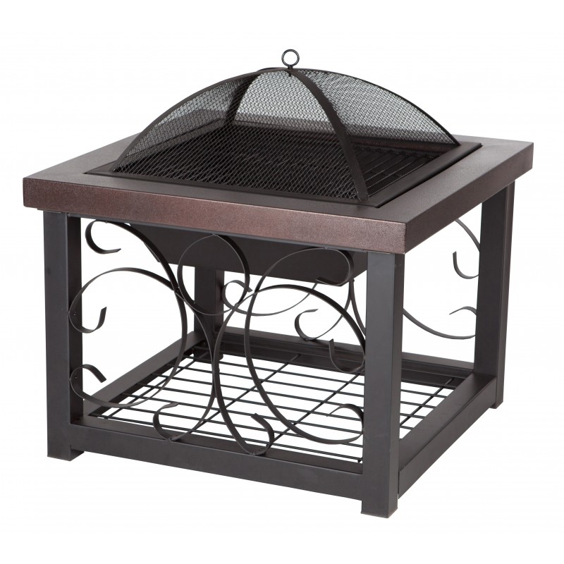 Fire Sense Hammer Tone Bronze Finish Cocktail Table Fire Pit (61331)
