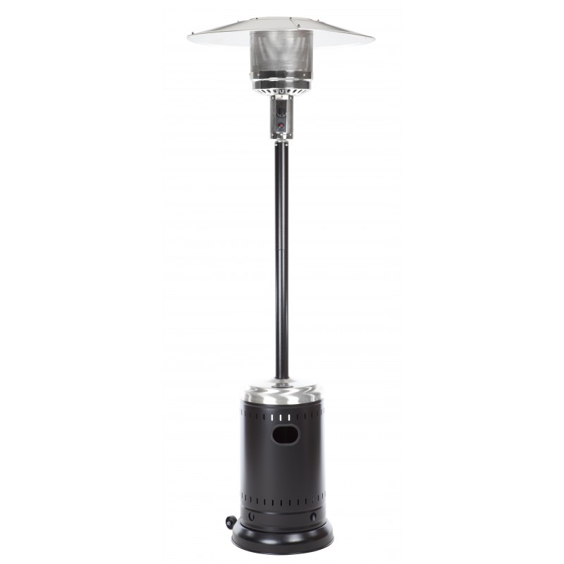 Fire Sense Hammered Tone Black & Stainless Steel Commercial Patio Heater (61444)