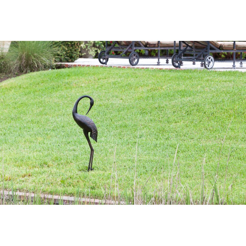 Fire Sense Antique Bronze Cast Aluminum Female Crane (61483)