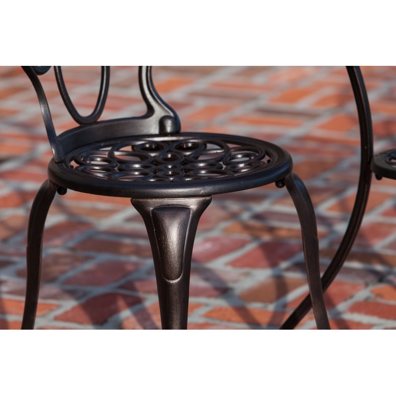 Patio Sense Arria Antique Bronze Cast Aluminum 3pc Bistro Set (61490)
