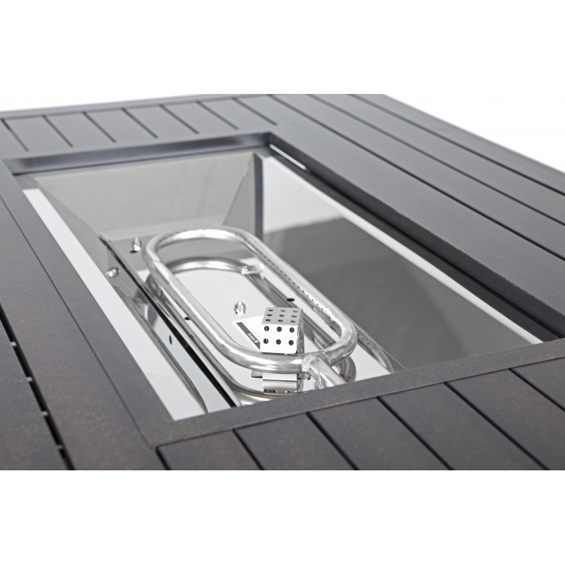 Fire Sense Longmont Extruded Aluminum Rectangular LPG Fire Pit (61898)