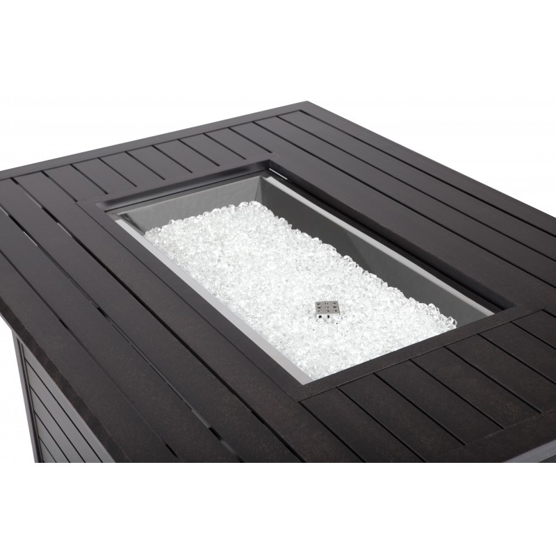 Fire Sense Longmont Extruded Aluminum Rectangular LPG Fire Pit (61898)