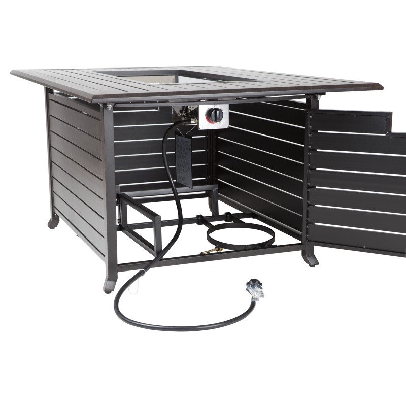 Fire Sense Longmont Extruded Aluminum Rectangular LPG Fire Pit (61898)