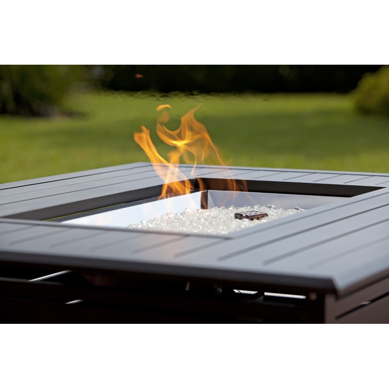 Fire Sense Longmont Extruded Aluminum Rectangular LPG Fire Pit (61898)