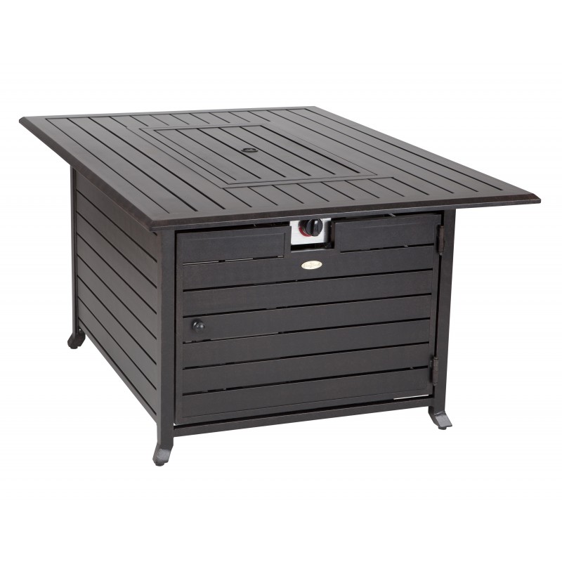 Fire Sense Longmont Extruded Aluminum Rectangular LPG Fire Pit (61898)